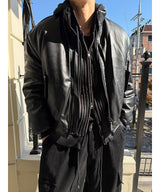 [F/W] Leather padding blouson(2color)