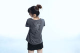 グランジクローカーモアイレットTシャツ - チャコール