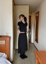 OVERLAY FOLD SKIRT