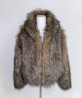mix hooded fur jk (2colors)