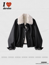 Custom Warm Fur Collar Leather Jacket