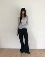 ピュト ブーツカット バンディングパンツ