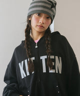 KITTEN EARS ZIP UP HOODIE BLACK(CV2GFFM484A)