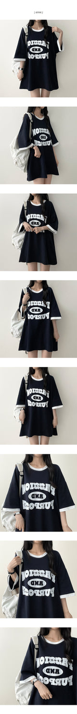 テロカラーオーバーフィット半袖Tシャツ