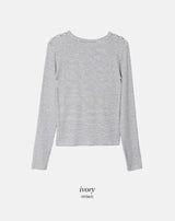 DN Border Round Slim Warm T-shirt (5color)