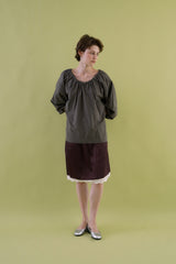 Slip satin midi skirt_purple