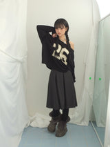 Numbering loose sweatshirt