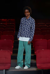 DYED ZIP CARGO PANTS / EMERALD