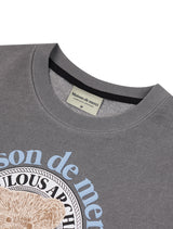 Women's Bear Friends Pigment Smokey Cropped Sweatshirt Light Gray (FCF1TS206W)