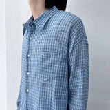 Soft Grid Oversized Shirt