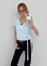 [MADE] Flopit Wrap Short Sleeve Top