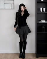 Pellong flared mini skirt (including underpants)