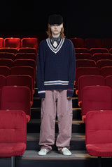 DYED ZIP CARGO PANTS / DARK PINK