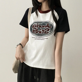 ロックレットカラーラグラン半袖Tシャツ