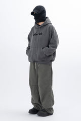 Eyelet Fleece Hooded Zip Up