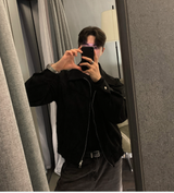  Jaylen Incision Suede Collar Jacket