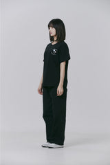 FMW フラワーロゴ Tシャツ (W) - ブラック