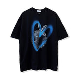ハートウサギスプレイショートスリーブTシャツ 2C