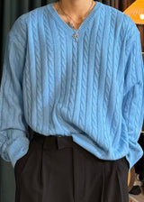 Pretzel V-neck knit 6COLOR
