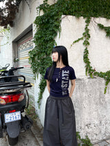 イルミ ナイロンビゾスナップワイドパンツ