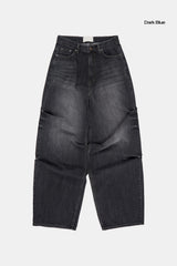 Milo snap wide denim pants