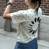 Dot Logo Tee Beige