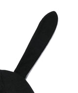 RABBIT BUTTON BEANIE BLACK(CV2GFUAB33A)