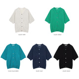 [S/S] Solid boucle v neck half cardigan (5color)