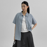 [MADE] Robyou Loose Fit Striped Short Sleeve Shirt