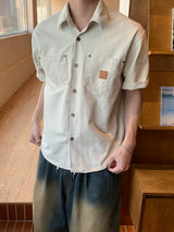 Chiba Patchwork Short Sleeve Shirt