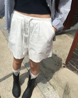 Momu Stripe Burton Lace Cotton Short Pants