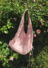 [shiwonderful x voor] Floral Lace Shirring Shoulder Bag_Pink