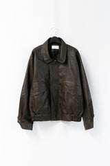 over pocket leather jacket(2colors)