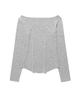 シアーウールテンセルロングスリーブT Grey