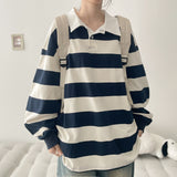 トラ ストライプド ラッキー ロングスリーブ Tシャツ (6 colors) H&L