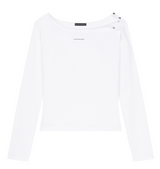 [mnem] alter snap boatneck tee (white)