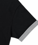 レイヤードロールアップクロップドTシャツ - ブラック