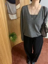 Wool layered knit set
