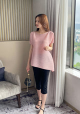 Lubat Unbalanced Pleated Blouse