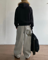 Fuzz Crop Napping Zip-up Hoodie