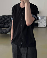 Moment Check Roll-Up Short Sleeve Cardigan