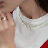 LOVE SKINNY BEADS NECKLACE GLOW GREEN