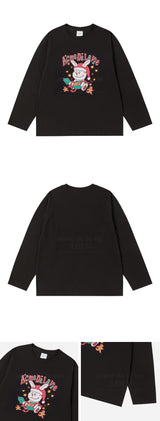 24FW サンタラビットプレゼント ロングスリーブTシャツ ブラック