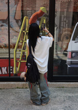 Funky Star Oversized Fit Boxy Short Sleeve T-shirt