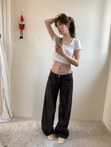 cropped layered tee