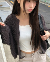 Upfit Fleece Sherpa Long Sleeve Cardigan