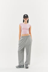 ロゴ キュービック クロップトップ Barbie Pink