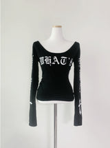 Finchro Lettering Cross Top (black)