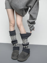 Nordic knit leg warmer (3color)