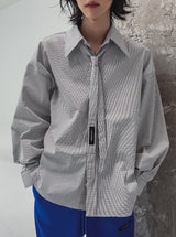 [LANARCH] Eckley Stripe Tie Shirt